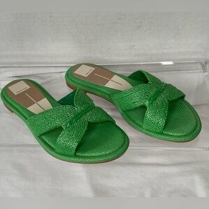 Dolce Vita Atomic Raffia Slip-on Sandal in Seaglass, Women’s 9, NIB